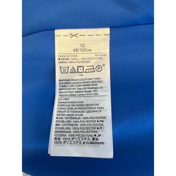 Banana Republic Blue Sleeveless V-Neck Dress Size 12 - Picture 9 of 9